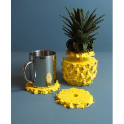 Ananas-Untersetzer-Set - 3D-Scan vom echten Original kaufen | 3D Studi