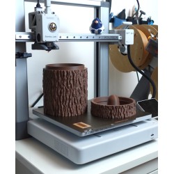 Baumstamm Mülleimer mit Schwingdeckel Schwarzerle - 3D- kaufen | 3D St