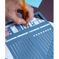 Notizbuch-Schablone für Linien & Raster - Perfekte Vorl kaufen | 3D St