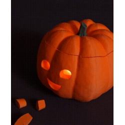 Fröhlicher Kürbis - Dekorationslampe oder Herbstdeko kaufen | 3D Studi