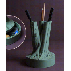 Baumstamm Schreibtisch-Organizer Thuja - Mit Aufbewahru kaufen | 3D St