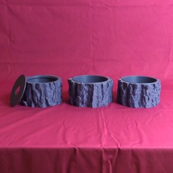 Stapelbare Box Lärche - Dekorativer Baumstamm-Organizer kaufen | 3D St